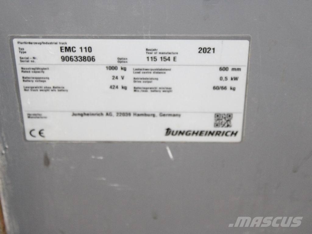 Jungheinrich EMC 110 115-154E Rankiniai vėžimėliai