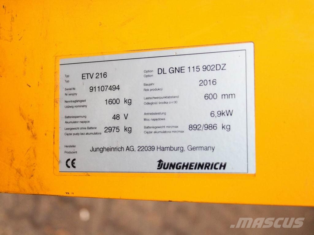 Jungheinrich ETV 216 DL GNE115-902DZ Viličarji s pomičnim teleskopom