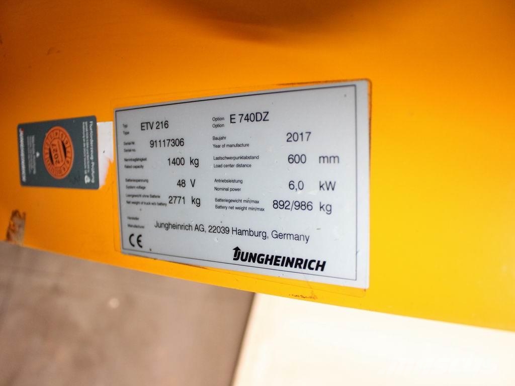 Jungheinrich ETV 216 E-740DZ Viljuškari sa pomičnim stupom