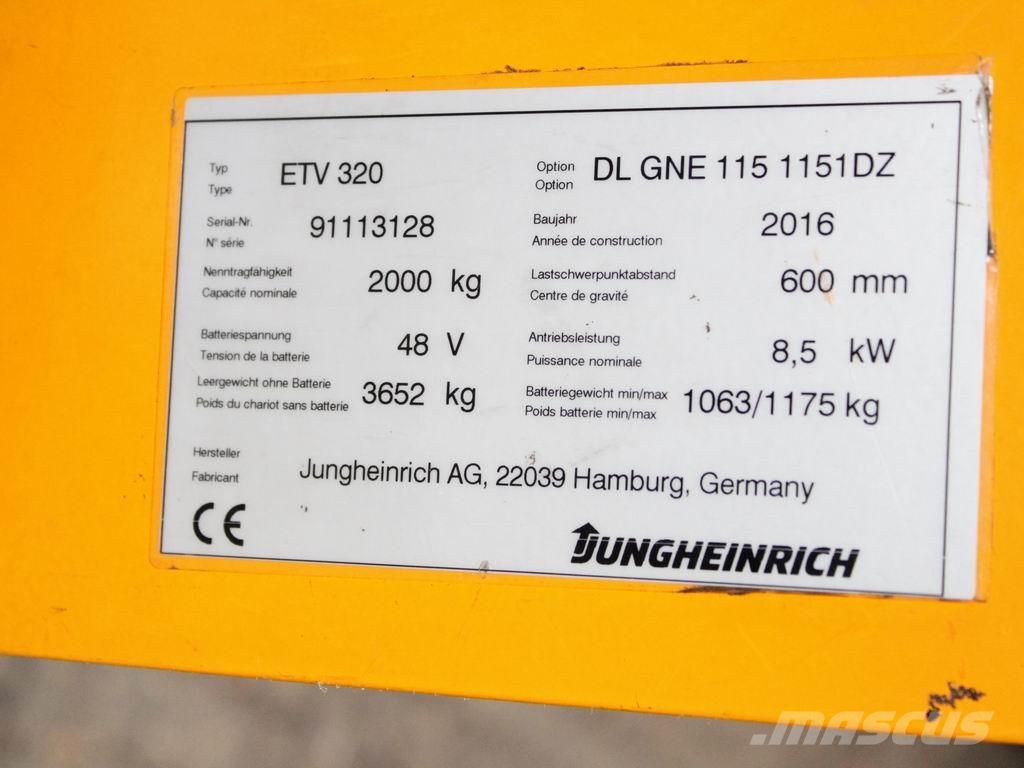 Jungheinrich ETV 320 DL GNE115-1151DZ Reachtruck voor hoog niveau