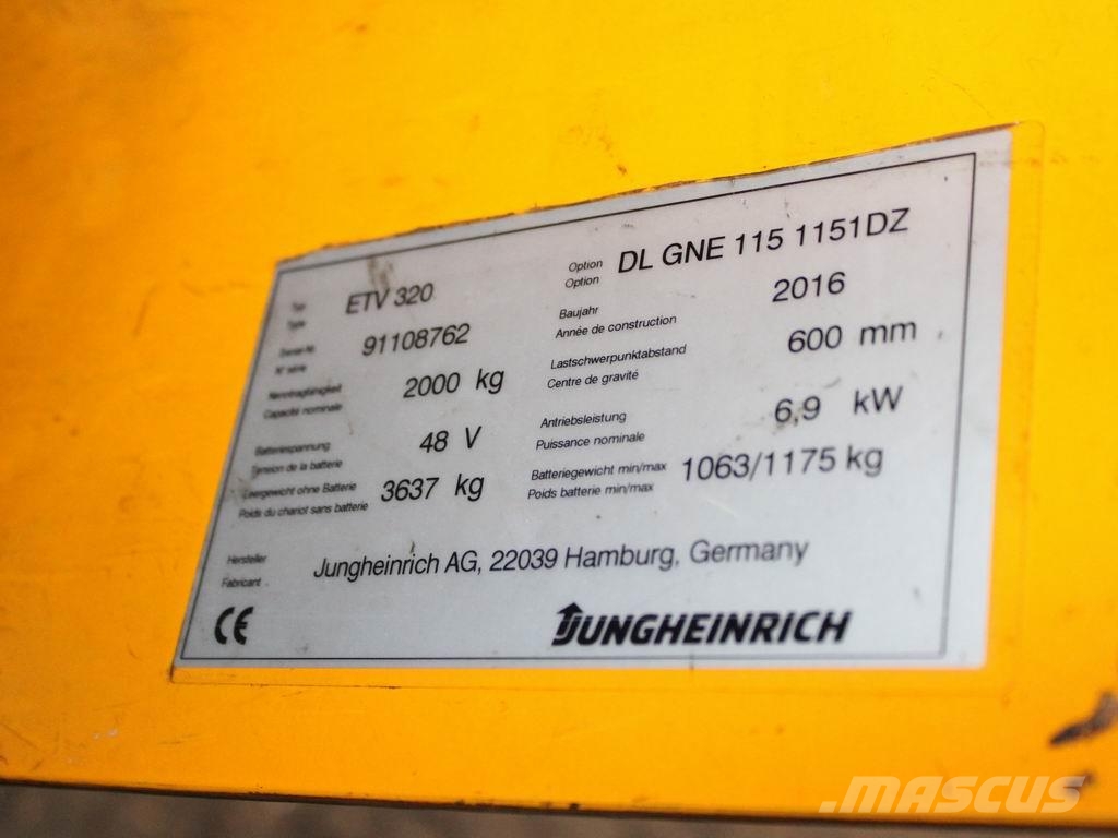 Jungheinrich ETV 320 DL GNE115-1151DZ Reachtruck voor hoog niveau