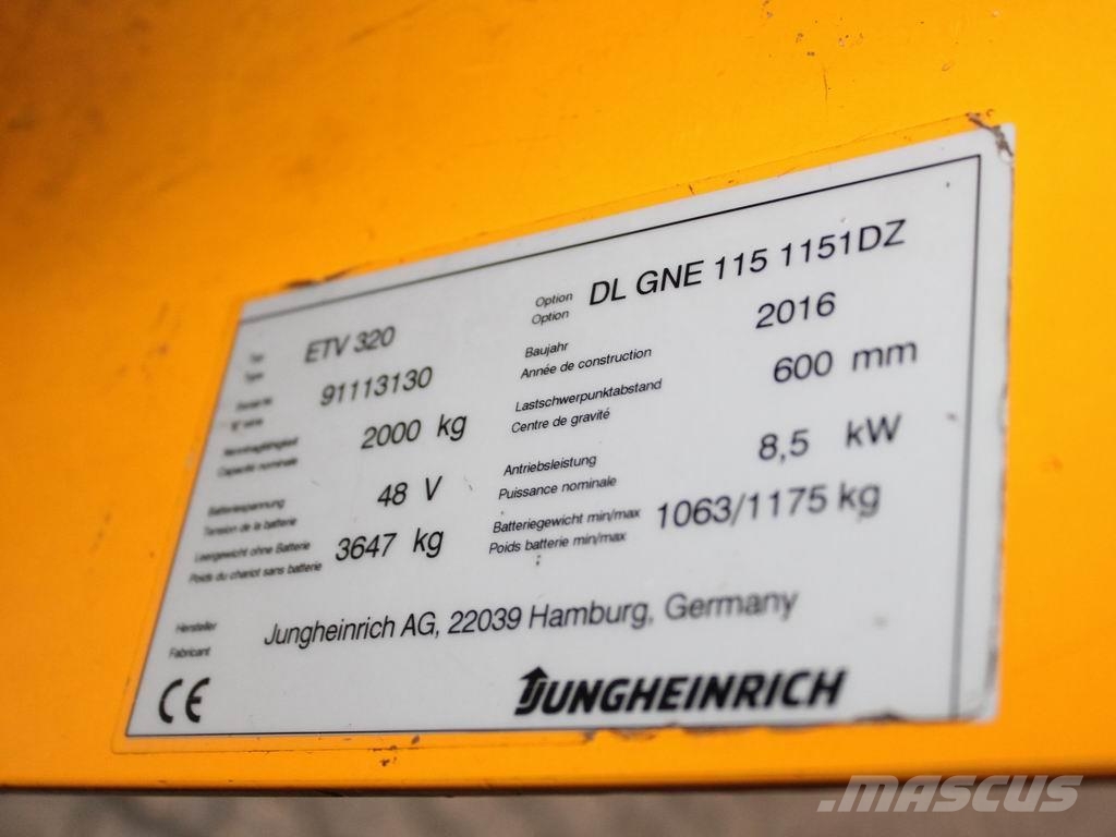 Jungheinrich ETV 320 DL GNE115-1151DZ Reachtruck voor hoog niveau