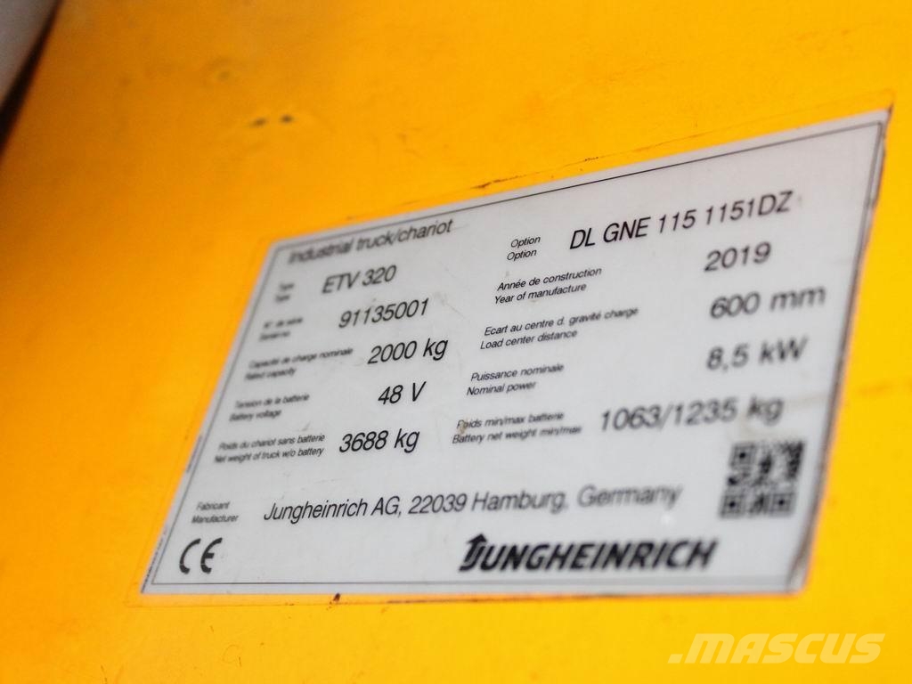Jungheinrich ETV 320 DL GNE115-1151DZ Reachtruck voor hoog niveau
