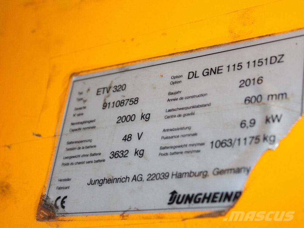 Jungheinrich ETV 320 DL GNE115-1151DZ Reachtruck voor hoog niveau
