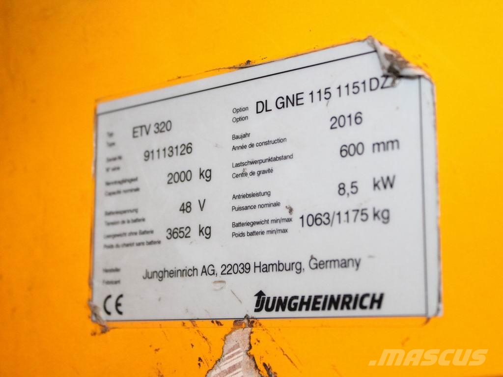 Jungheinrich ETV 320 DL GNE115-1151DZ Reachtruck voor hoog niveau