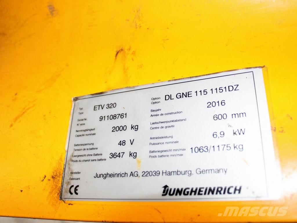 Jungheinrich ETV 320 DL GNE115-1151DZ Reachtruck voor hoog niveau
