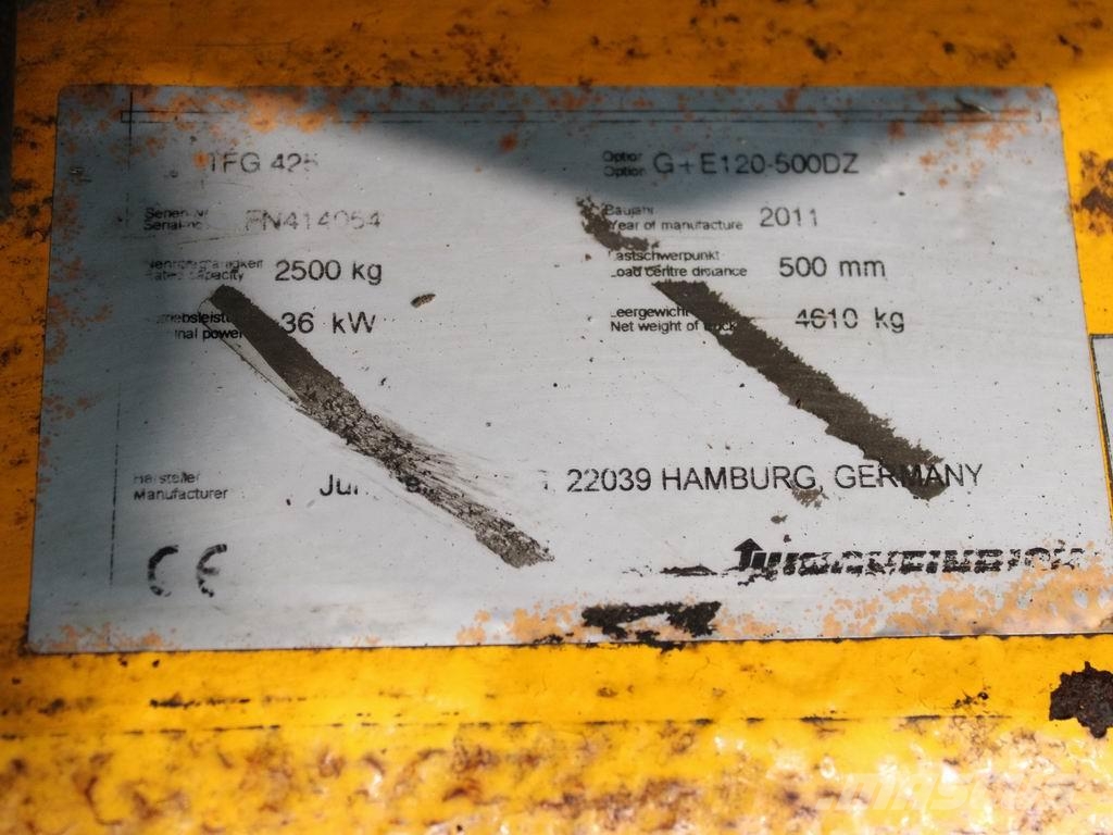 Jungheinrich TFG 425 G+E120-500DZ شاحنات LPG