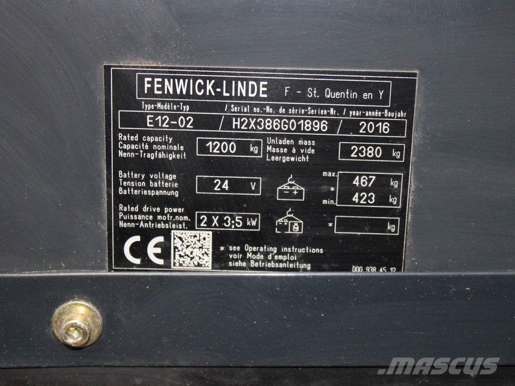 Linde E 12-02 386 Електронавантажувачі
