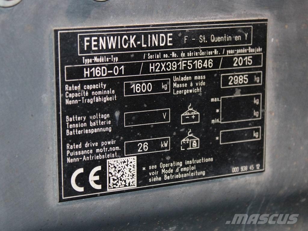 Linde H 16 D-01 391 Diesel forklifts