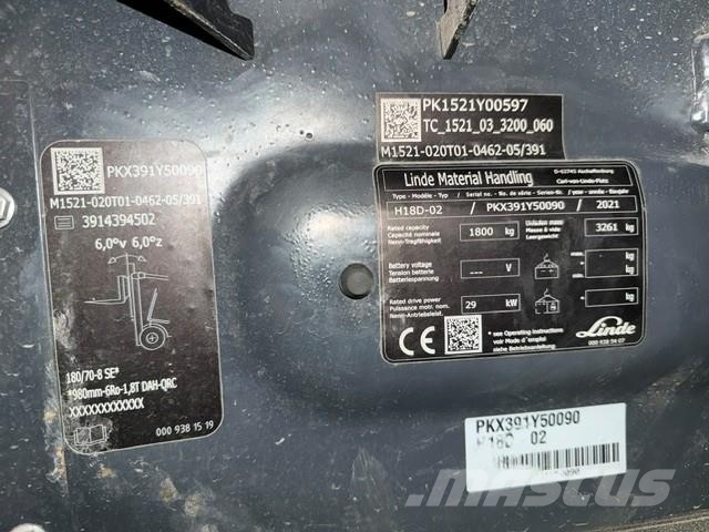 Linde H 18 D-02 391 Πετρελαιοκίνητα Κλαρκ