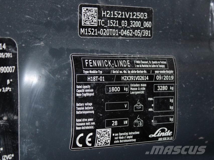 Linde H 18 T-01 391 LPG gaffeltrucks