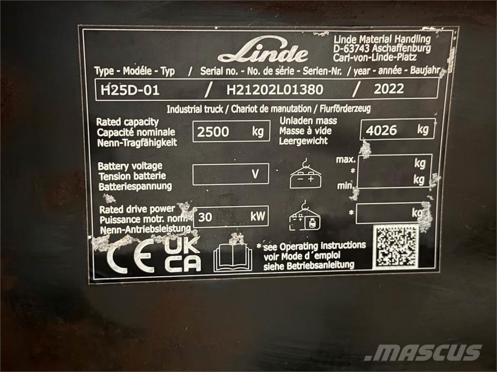 Linde H 25 D-01 1202 Dizelski viličarji