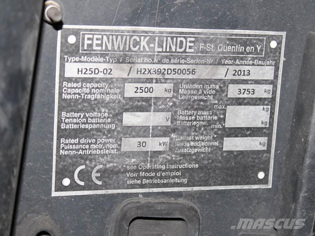 Linde H 25 D-02 392 Diesel forklifts