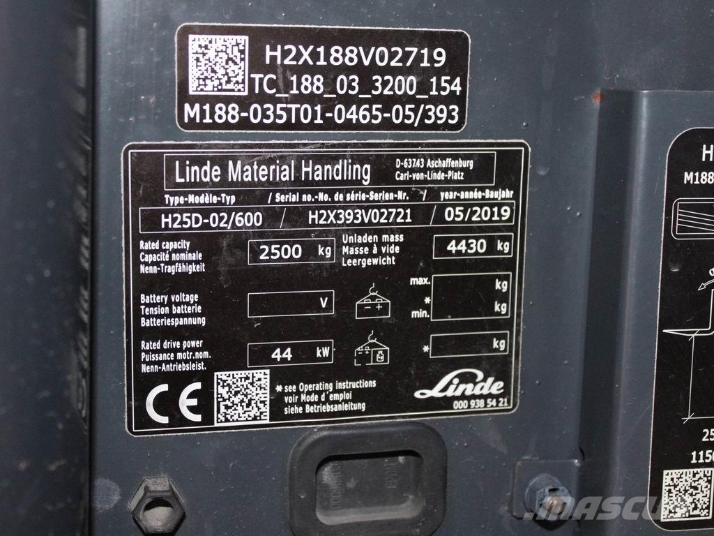 Linde H 25 D-02 393 Diesel heftrucks
