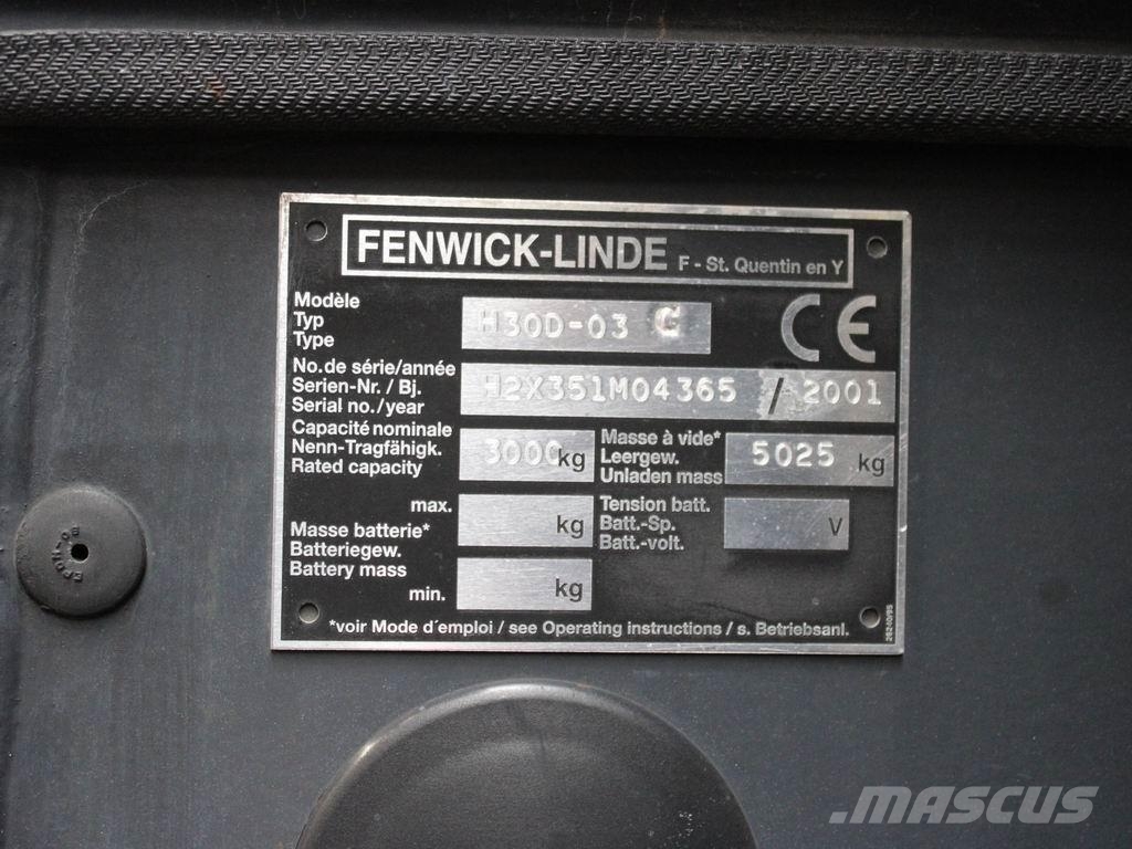 Linde H 30 D-03 351 Diesel forklifts
