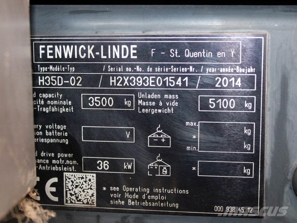 Linde H 35 D-02 393 GETR 디젤 지게차