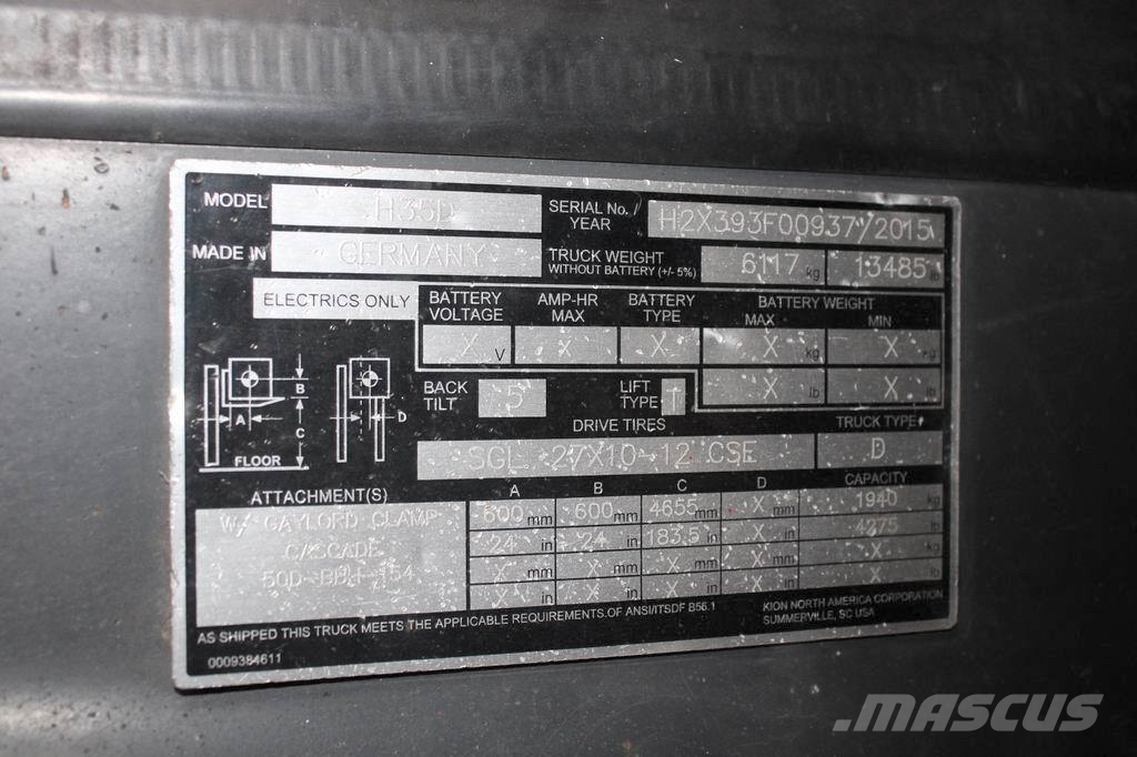 Linde H 35 D 393 디젤 지게차