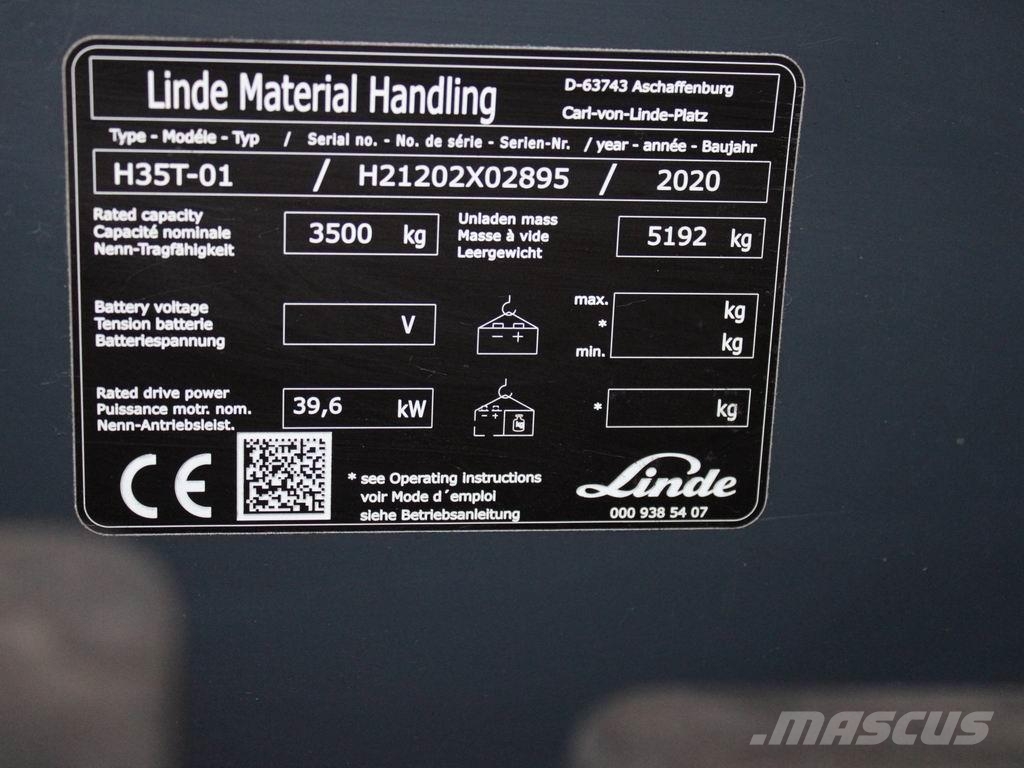 Linde H 35 T-01 1202 Chariots GPL