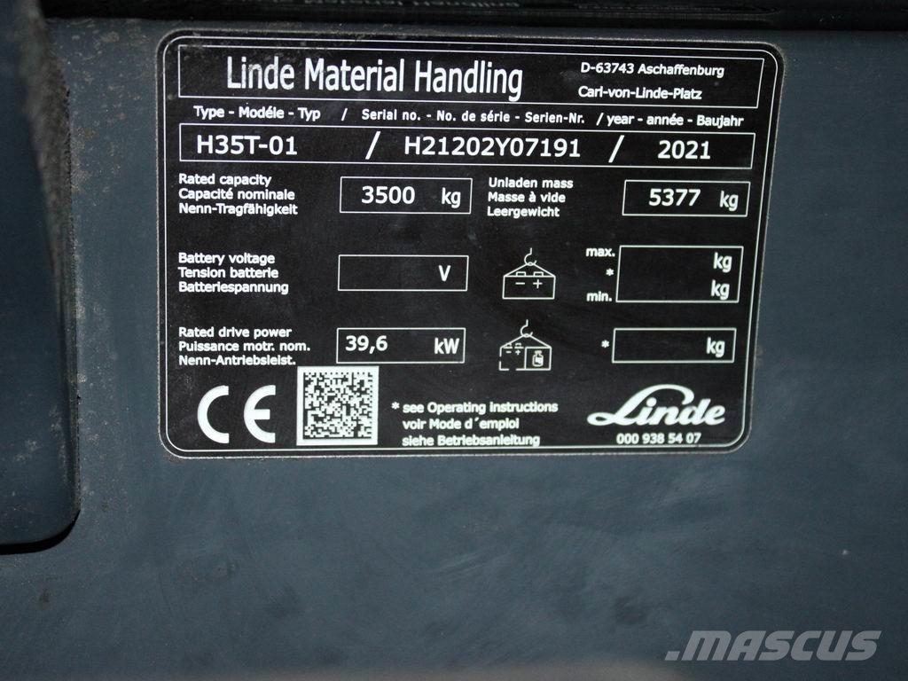 Linde H 35 T-01 1202 Chariots GPL