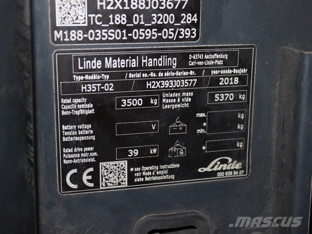 Linde H 35 T-02 393 GETR LPG (dujiniai) krautuvai