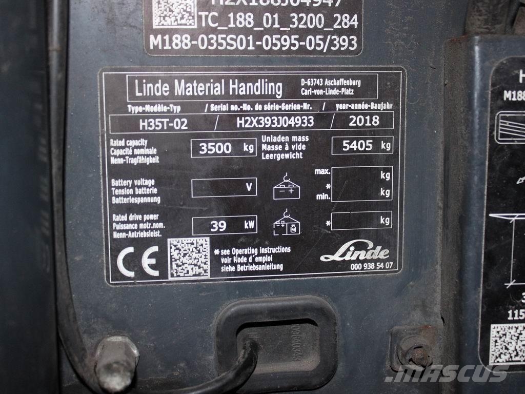 Linde H 35 T-02 393 GETR شاحنات LPG
