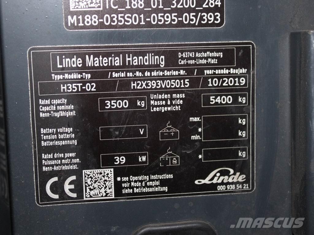 Linde H 35 T-02 393 GETR شاحنات LPG
