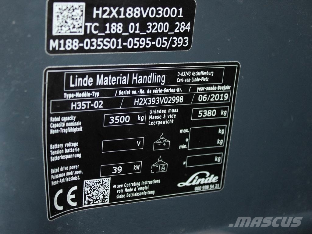 Linde H 35 T-02 393 GETR LPG (dujiniai) krautuvai