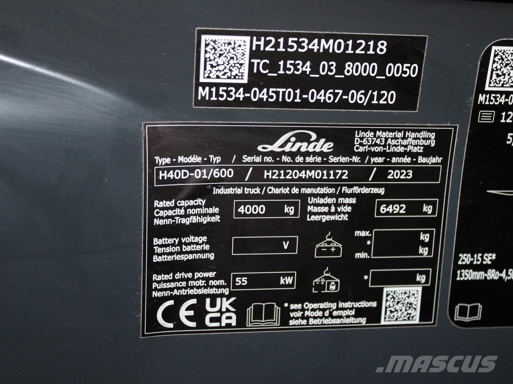 Linde H 40 D-01/600 1204 Dízel targoncák