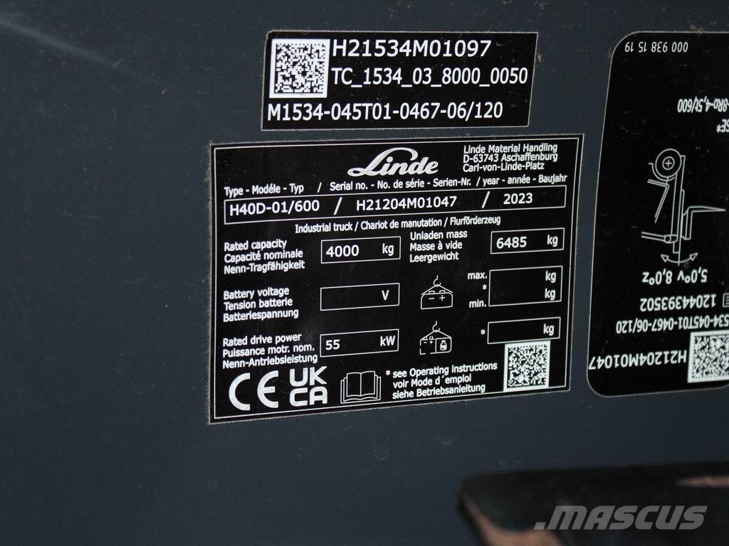 Linde H 40 D-01/600 1204 Dízel targoncák