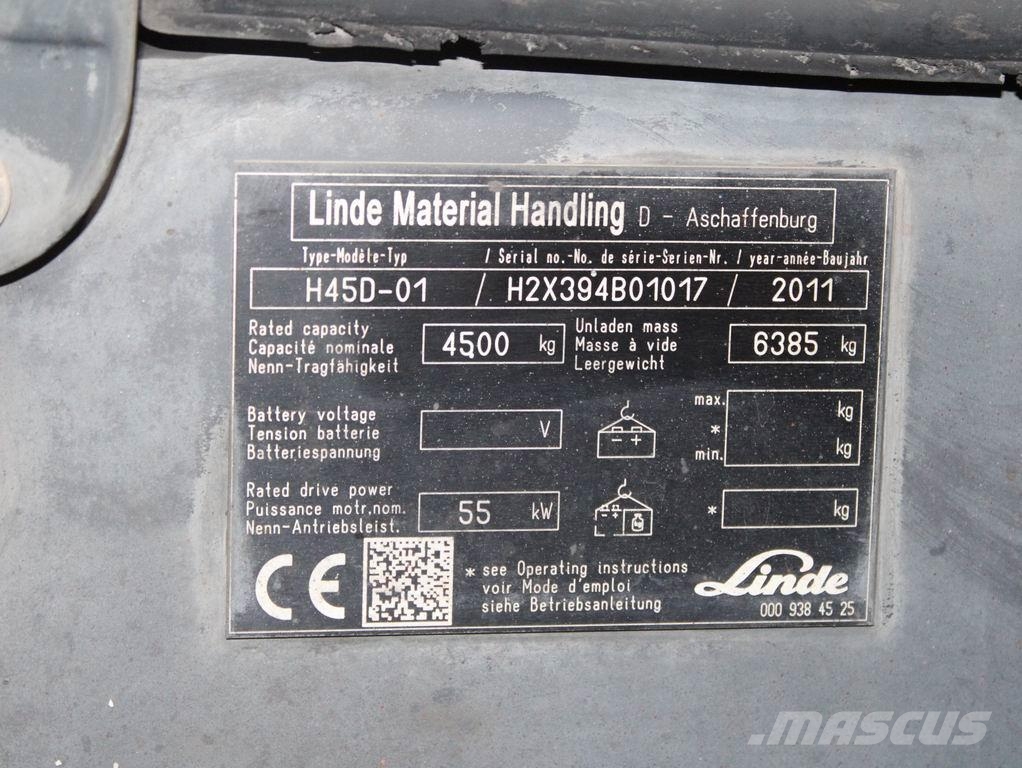 Linde H 45 D-01 394 Diesel forklifts