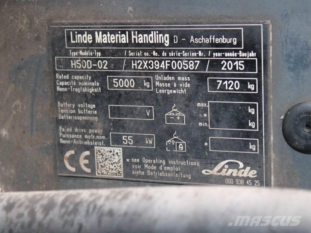 Linde H 50 D-02 394 Diesel forklifts