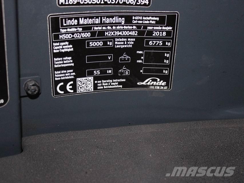 Linde H 50 D-02/600 394 شاحنات الديزل