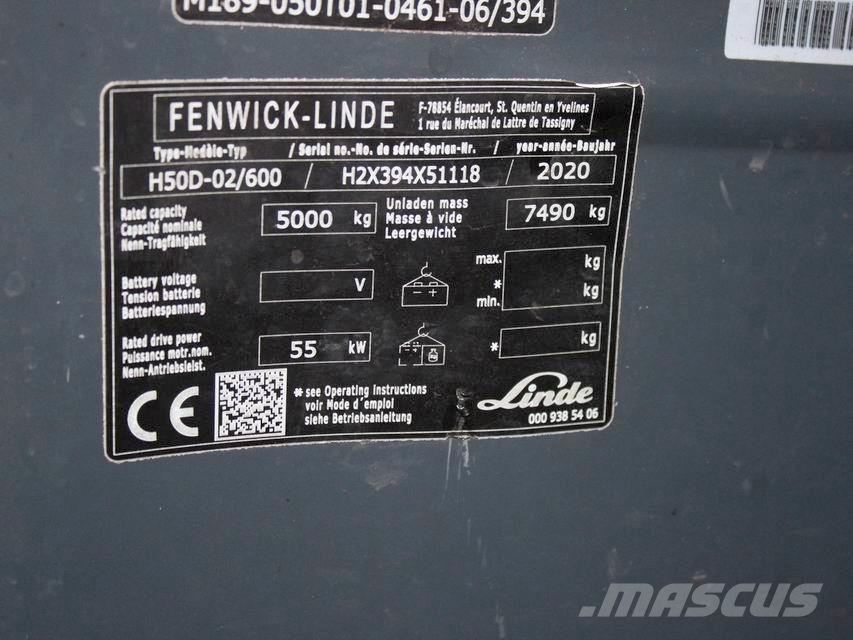 Linde H 50 D-02/600 394 شاحنات الديزل