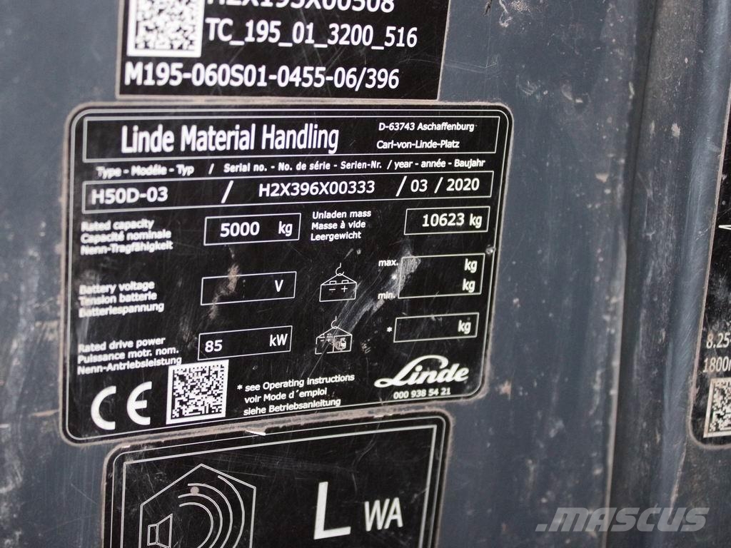 Linde H 50 D-03 396 Diesel forklifts