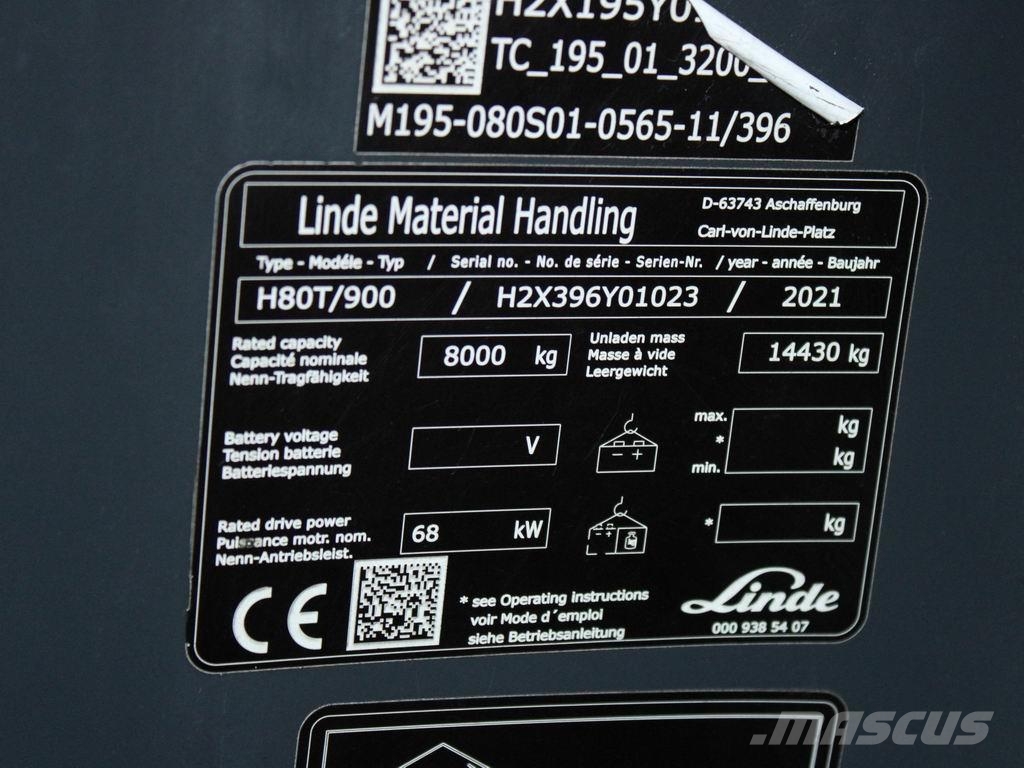 Linde H 80 T-03/900 396 Gasstapler