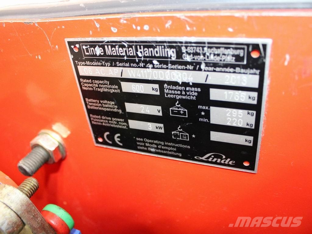 Linde L 06 AC AP 1170 Ročni električni viličar