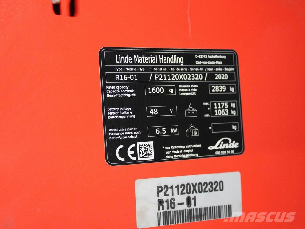 Linde R 16-01 1120 Viličarji s pomičnim teleskopom