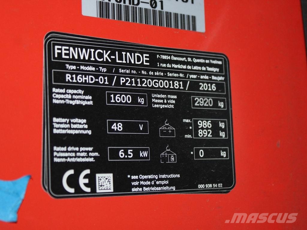 Linde R 16 HD-01 1120 Schubmaststapler