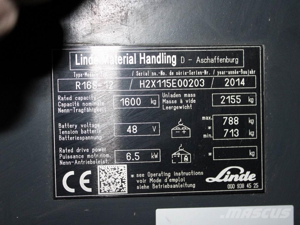 Linde R 16 S-12 115 Viličarji s pomičnim teleskopom
