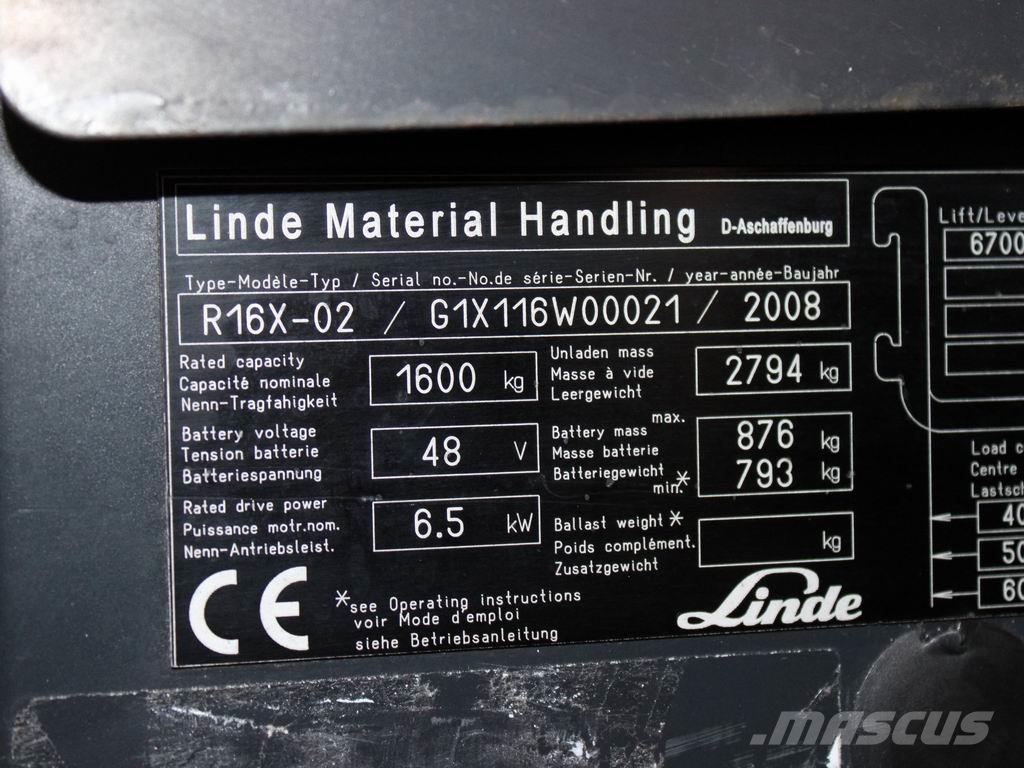 Linde R 16 X-02 116 Viličarji s pomičnim teleskopom