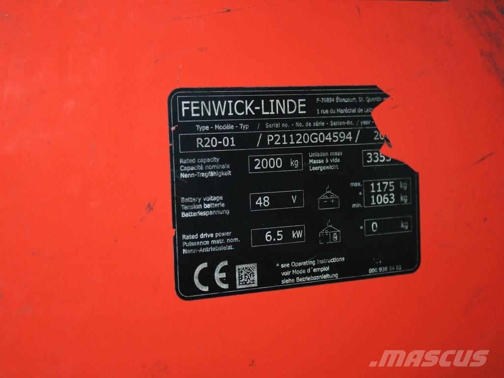 Linde R 20-01 1120 Skjutstativtruck