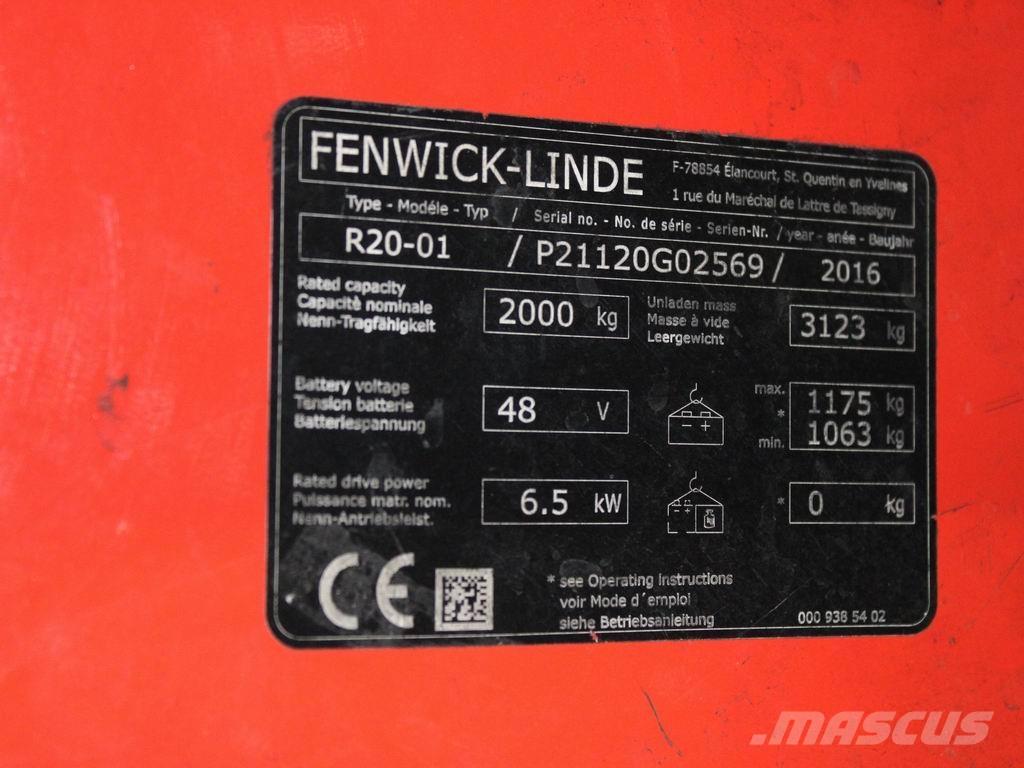 Linde R 20-01 1120 Skjutstativtruck