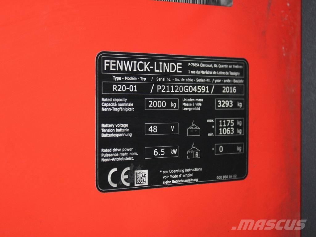 Linde R 20 W-01 1120 Skjutstativtruck