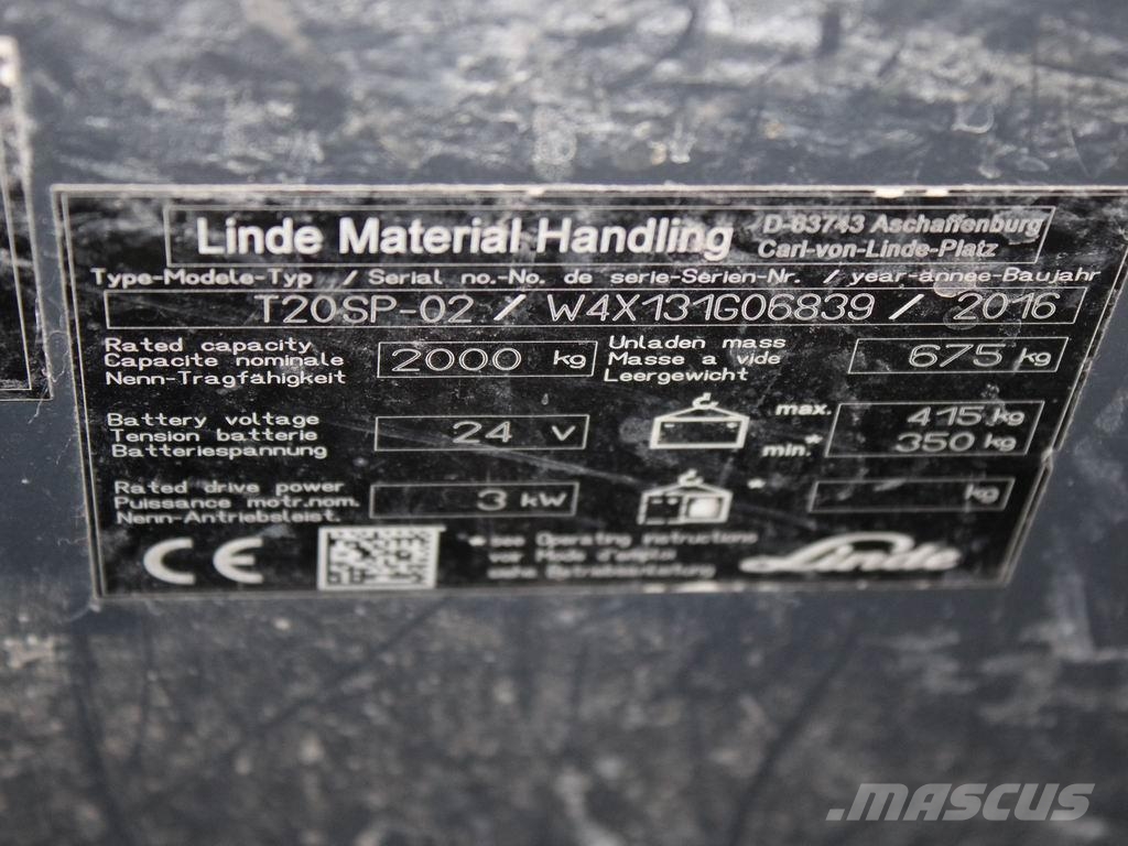 Linde T 20 SP-02 131 Штабелери