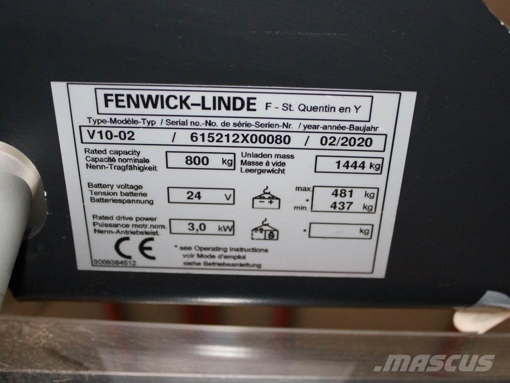Linde V 10-02 5212 Visokodvižni komisionirni viličar