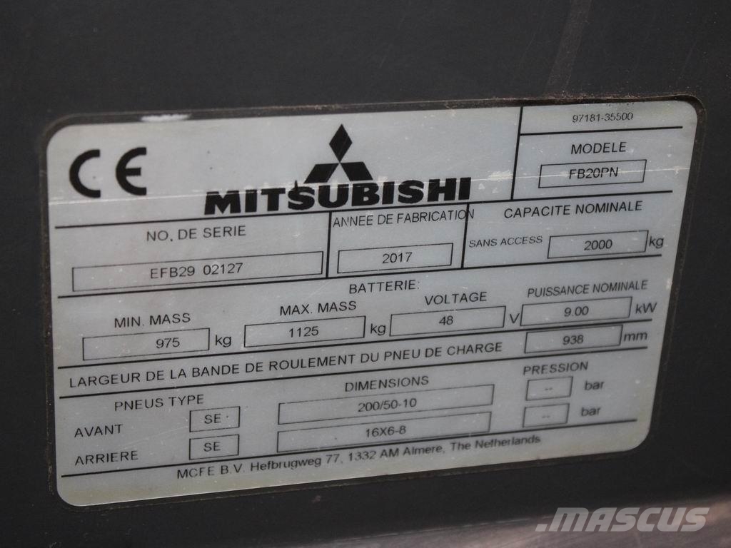 Mitsubishi FB 20 PN Elektritõstukid