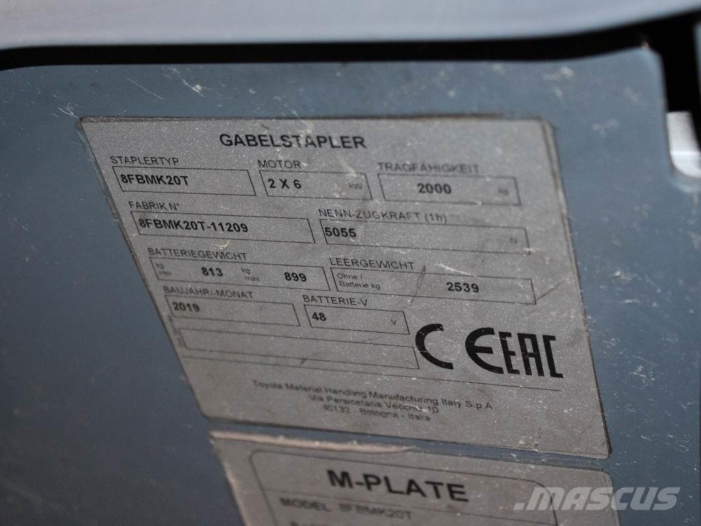 Toyota 8 FBMK 20 T Ηλεκτρικά περονοφόρα ανυψωτικά κλαρκ