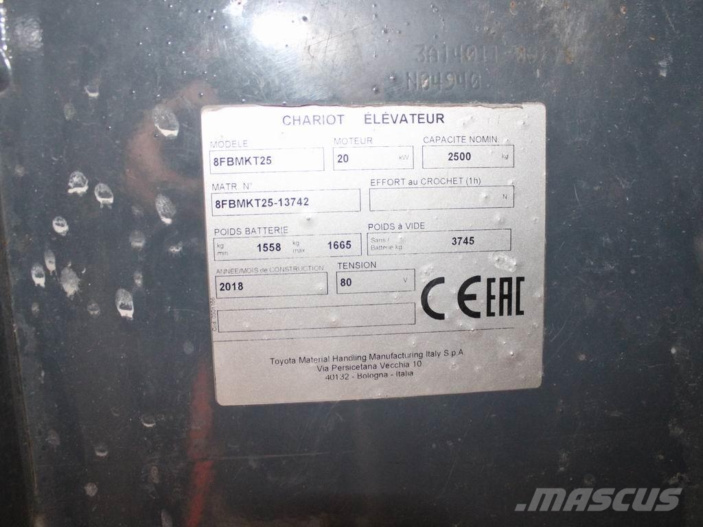 Toyota 8 FBMKT 25 Elektriske trucker