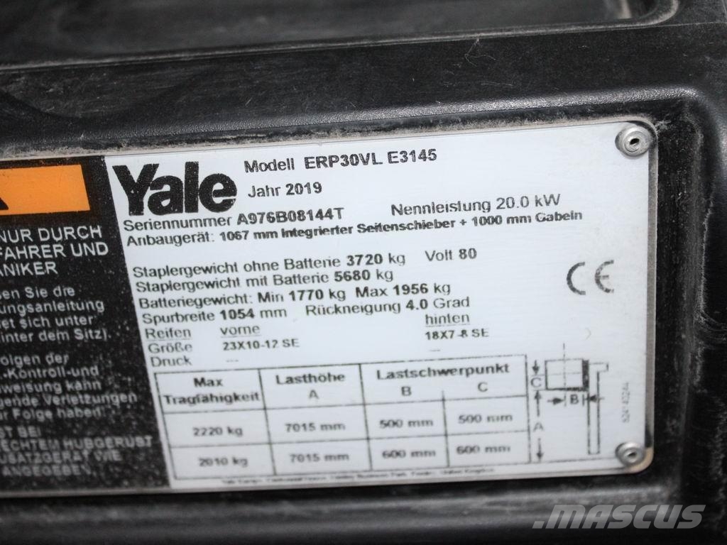 Yale ERP 30 VL E3145 Electric forklifts