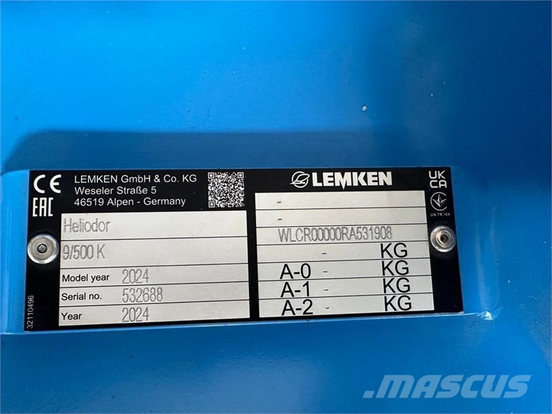 Lemken Heliodor 9/500 K زحافات ساحقة